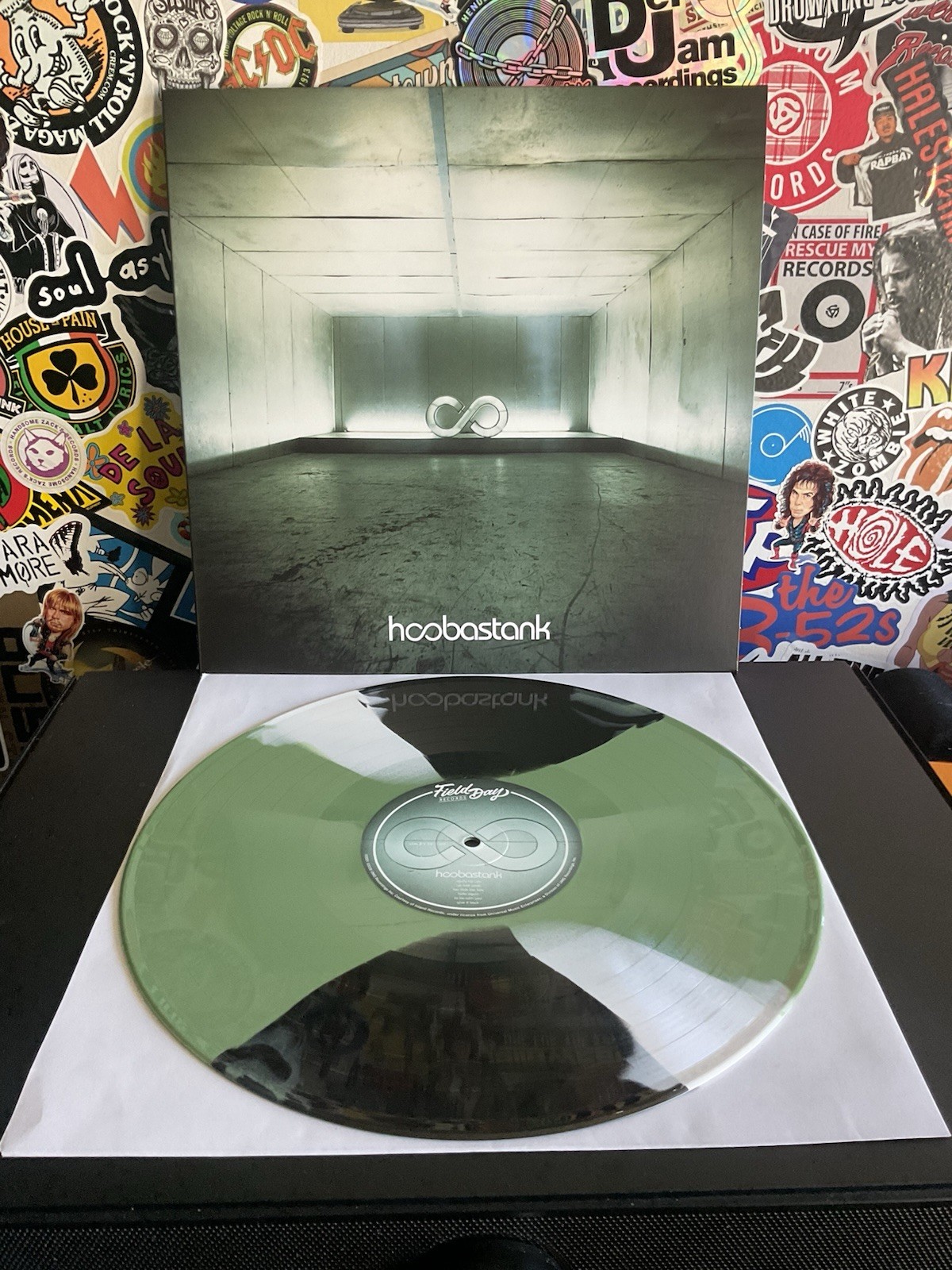 HOOBASTANK Self Titled VG++ GREEN/BLACK/WHITE PINWHEEL VINYL/750