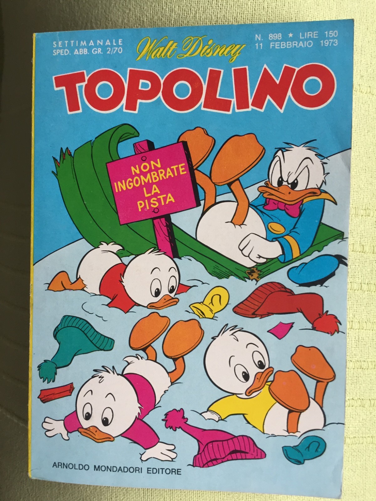 TOPOLINO N° 898 - 11 FEBBRAIO 1973 - CON I BOLLINI+CEDOLA. OTTIMO/EDICOLA!