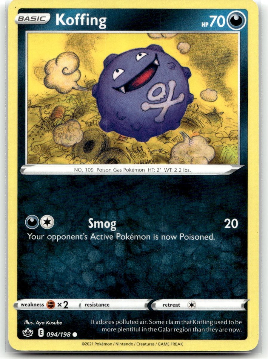 Koffing 094/198 SWSH06: Chilling Reign Common Pokemon TCG NM