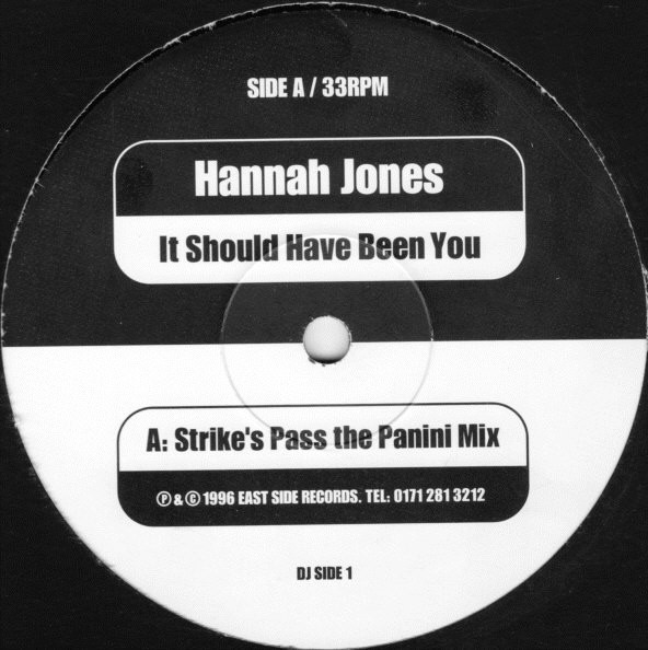 Hannah Jones, It Should Have Been You, (12"), NM or M-, 4232599374