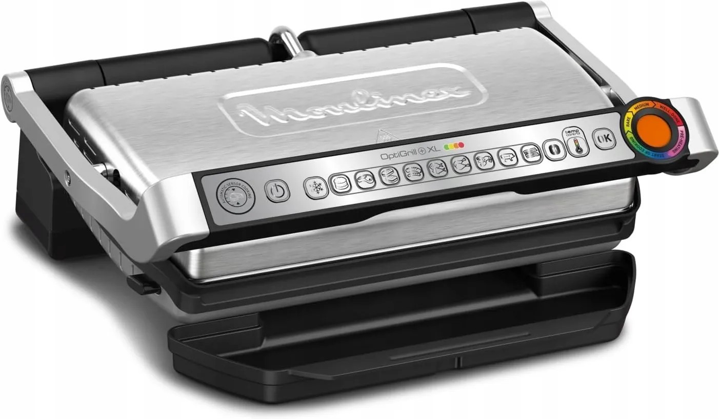 Moulinex Optigrill + XL GI722D, barbecue elettrico, 9 programmi,...