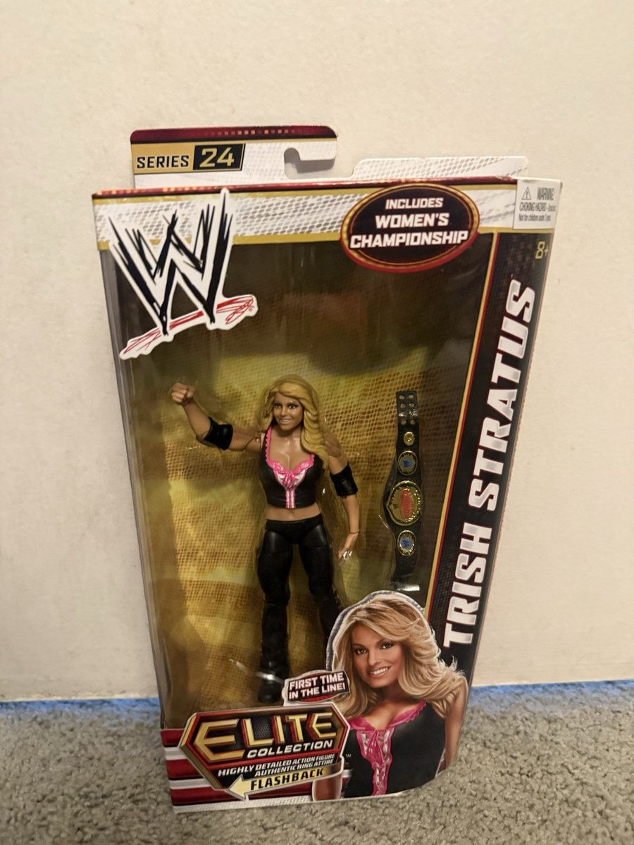 WWE Elite Trish Stratus figure Series 24 First Time in th Line Championship Belt