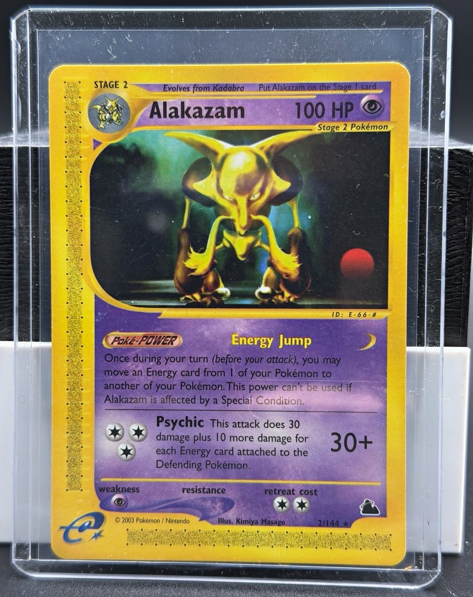 The Pokémon Company Alakazam 2/144 Skyridge Regular Rare English 2003 NM VINTAGE
