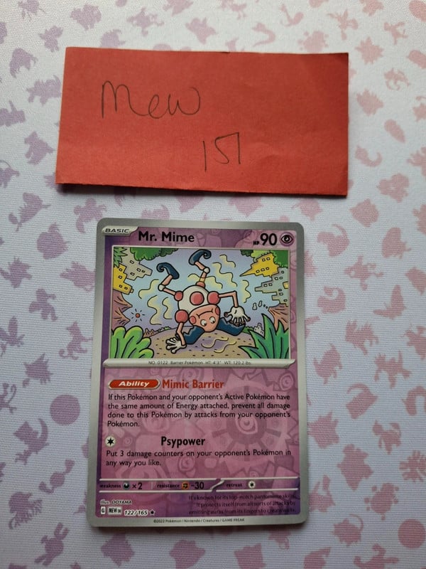 Kaart Pokémon Mr Mime 122/165