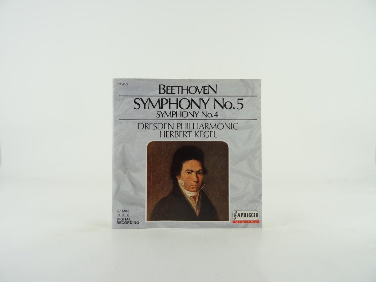 HERBERT KEGEL BEETHOVEN SYMPHONIES NO 5 AND 4 (321) 8 Track CD Album plus Pictur