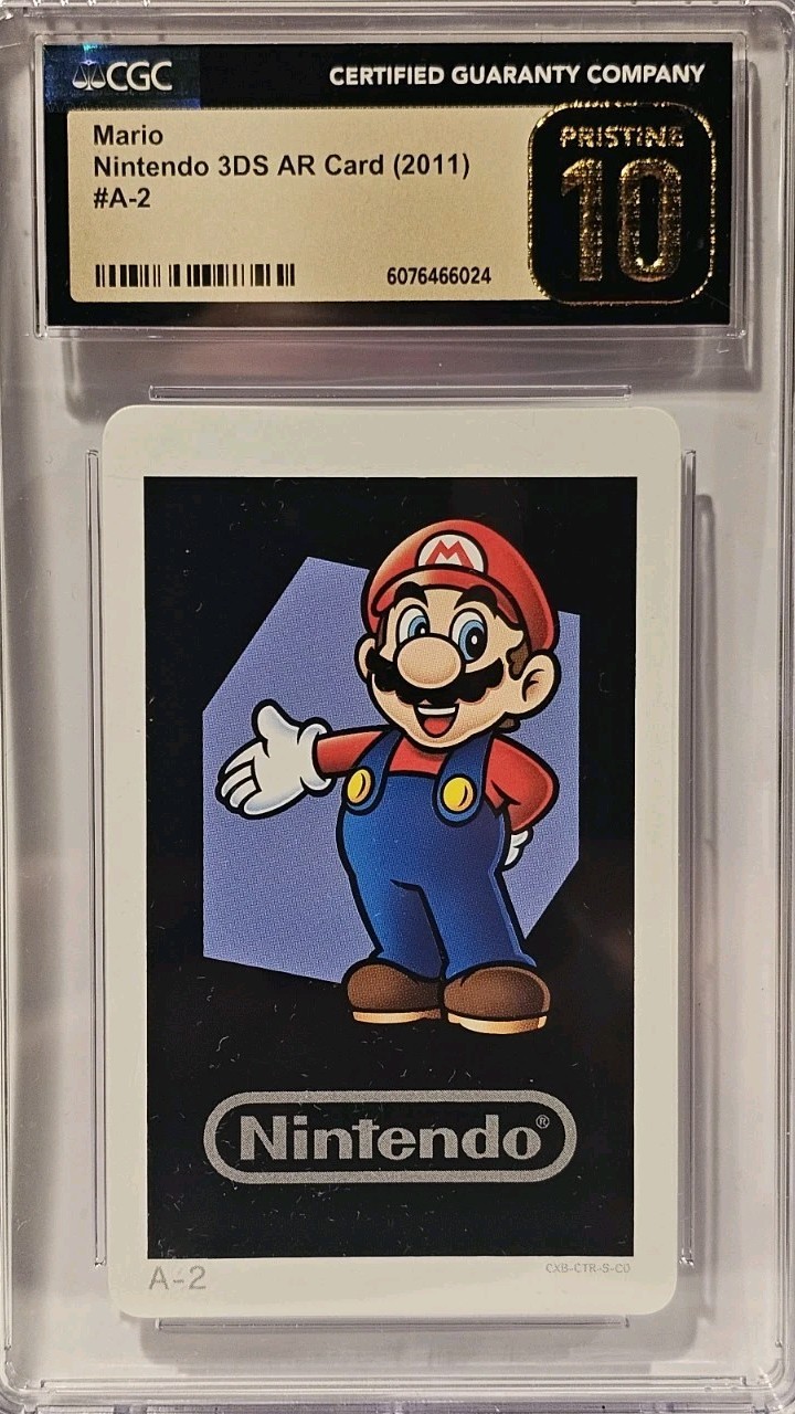 Nintendo Super Mario Bros. Mario 2011 3DS AR Card A-2 CGC Pristine 10
