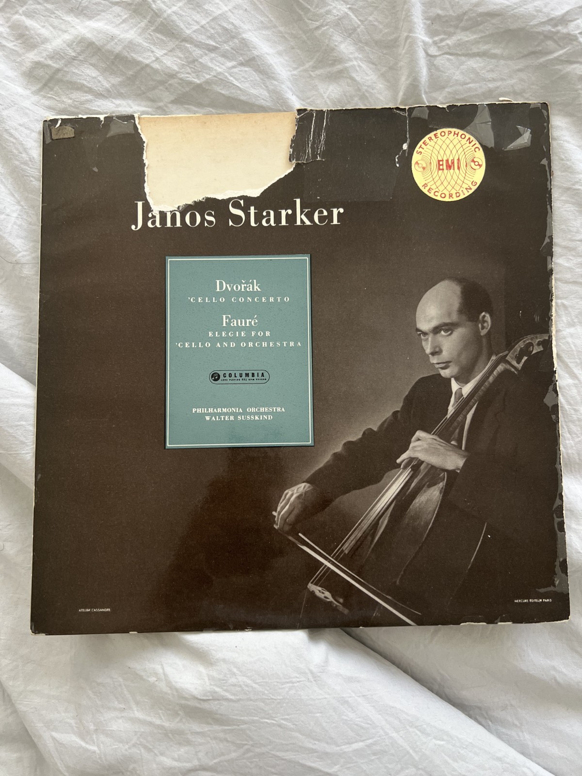JANOS STARKER DVORAK FAURE CELLO CONCERTO COLUMBIA SAXF 159 SAX 2263
