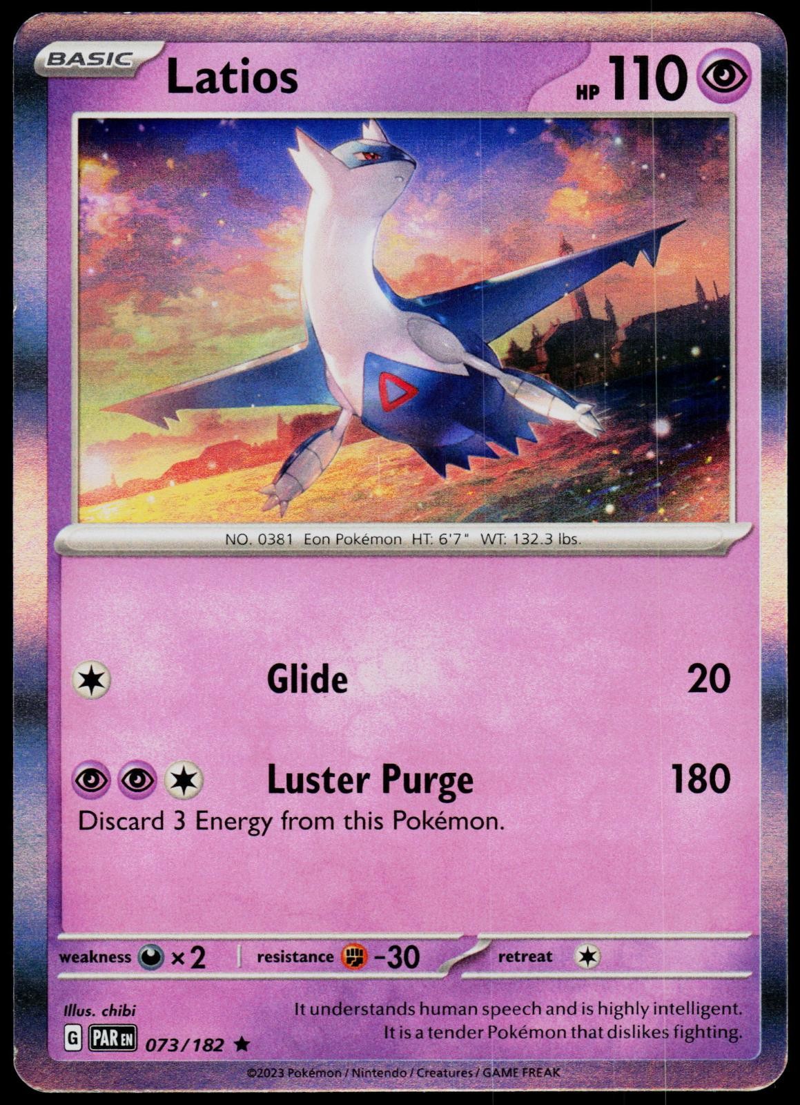Latios 073/182 Paradox Rift - Holo Pokemon - quasi nuovo/m