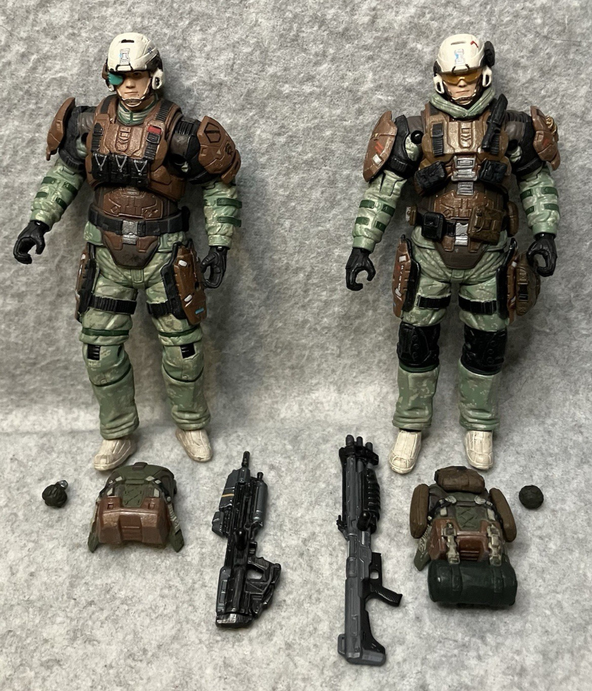 Halo Reach Serie 1 UNSC Troopers Confezione da 2 giocattoli McFarlane 2010 sfusi completi