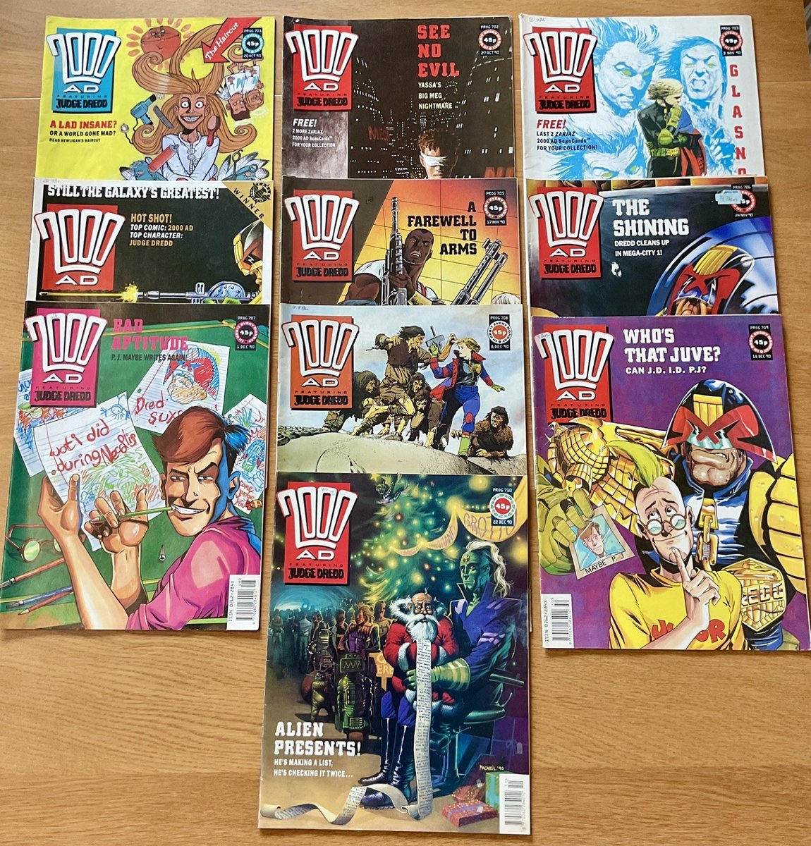 2000 AD 10 Consecutive bundle job lot 701 - 710