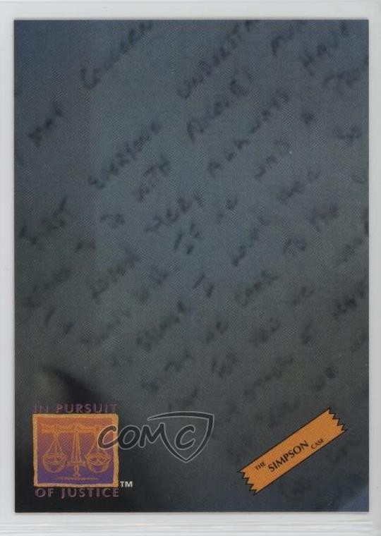 1994 Interlink In Pursuit of Justice: The Simpson Case OJ Letter #11 1hs9