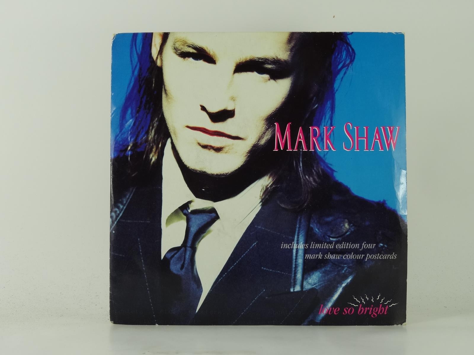 MARK SHAW LOVE SO BRIGHT (WITH 4 POSTCARDS) (49) 2 Track 7" Single plus Picture 