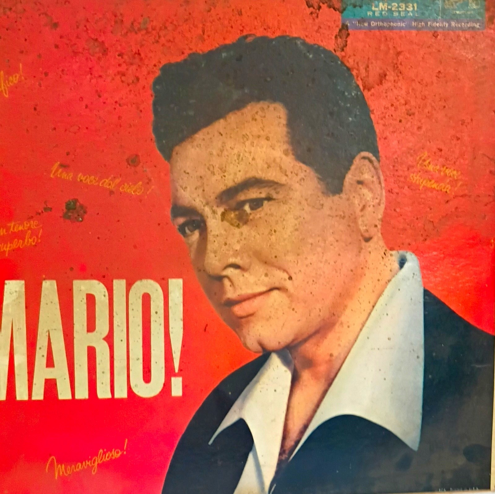 RCA Victor Mario Lanza - Mario! 12" 33 RPM Vinyl LP Mono Hi-Fidelity LM-2331