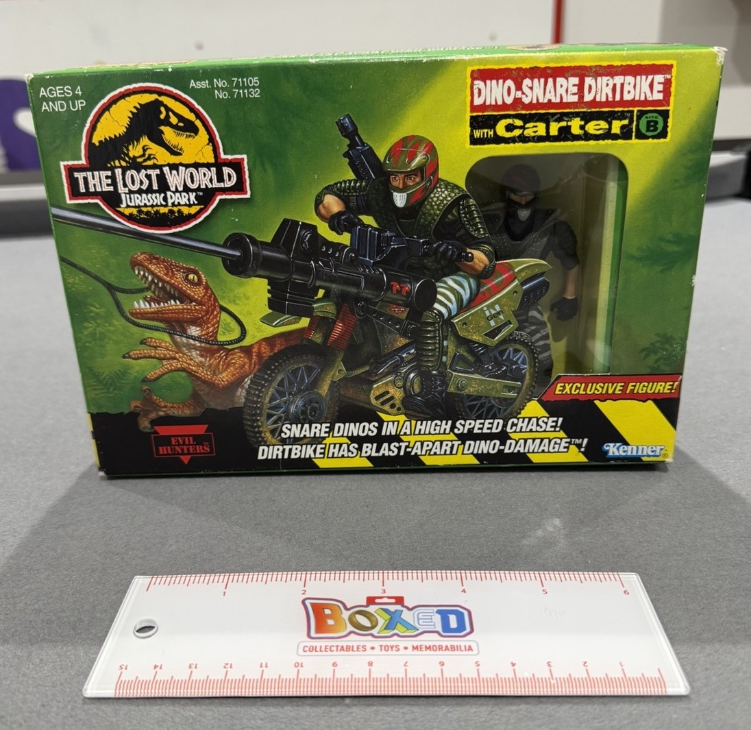 Vintage Jurassic Park The Lost World Dino Snare Dirtbike Set MISB 1996