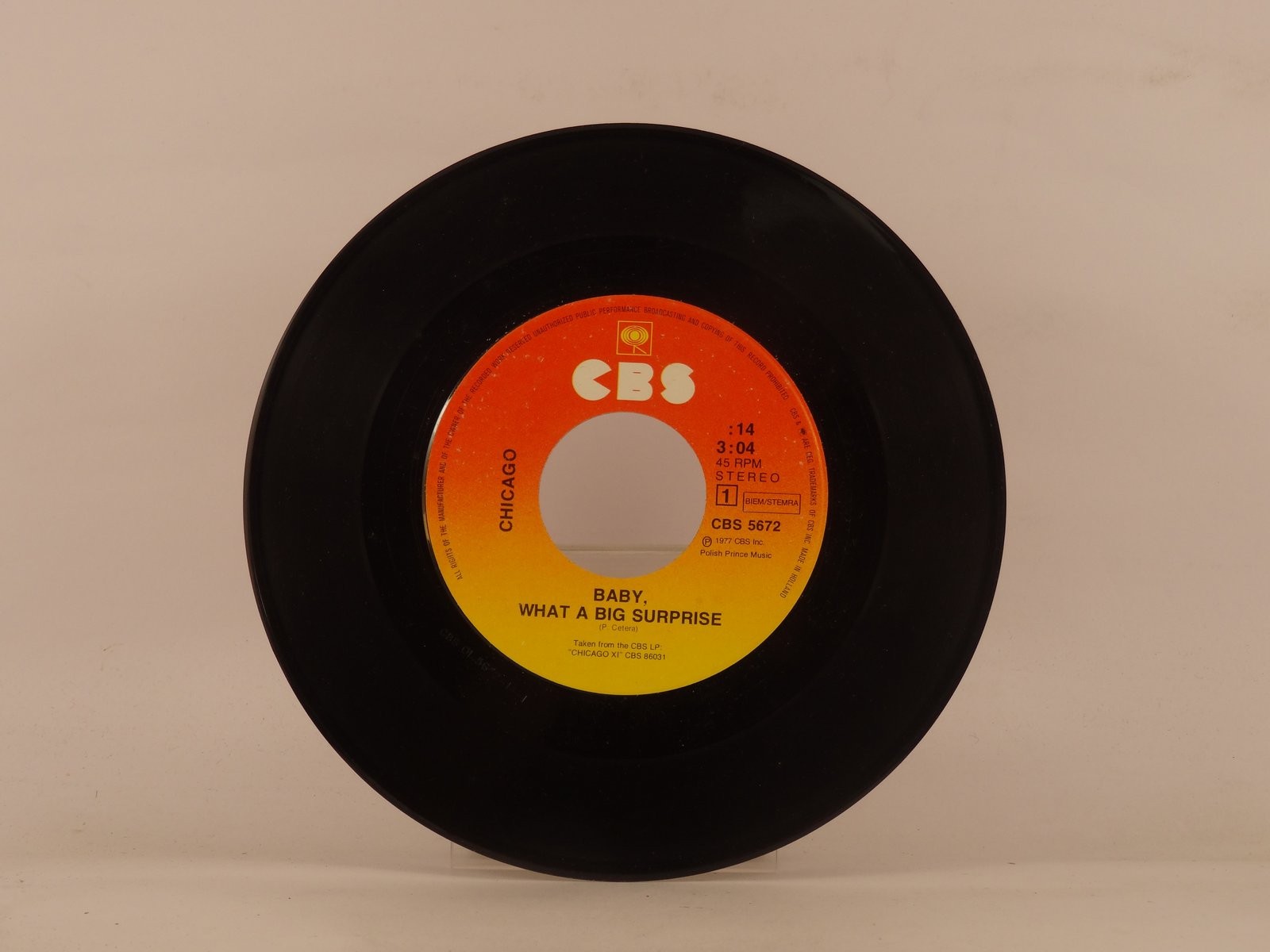CHICAGO BABY,WHAT A BIG SURPRISE (1) (137) 7" CBS