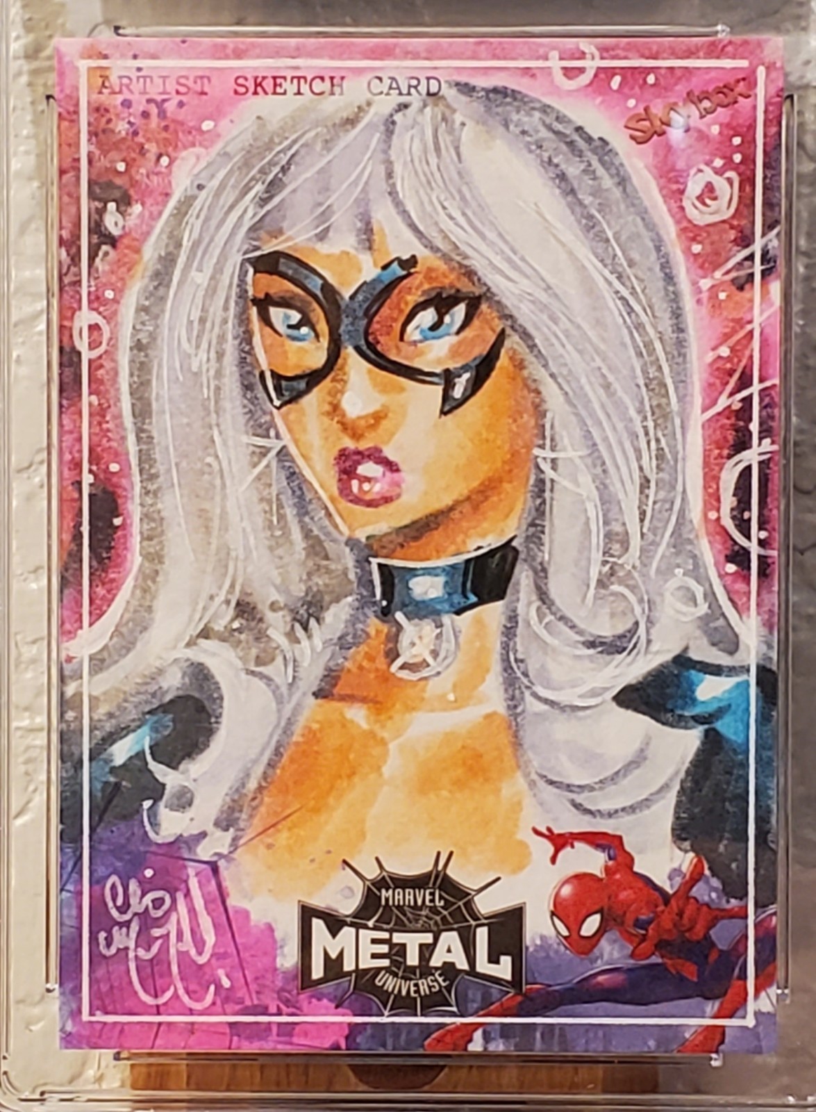 Schizzo gatto nero Spiderman metallo 2021 1/1 Chris Mcjunkin