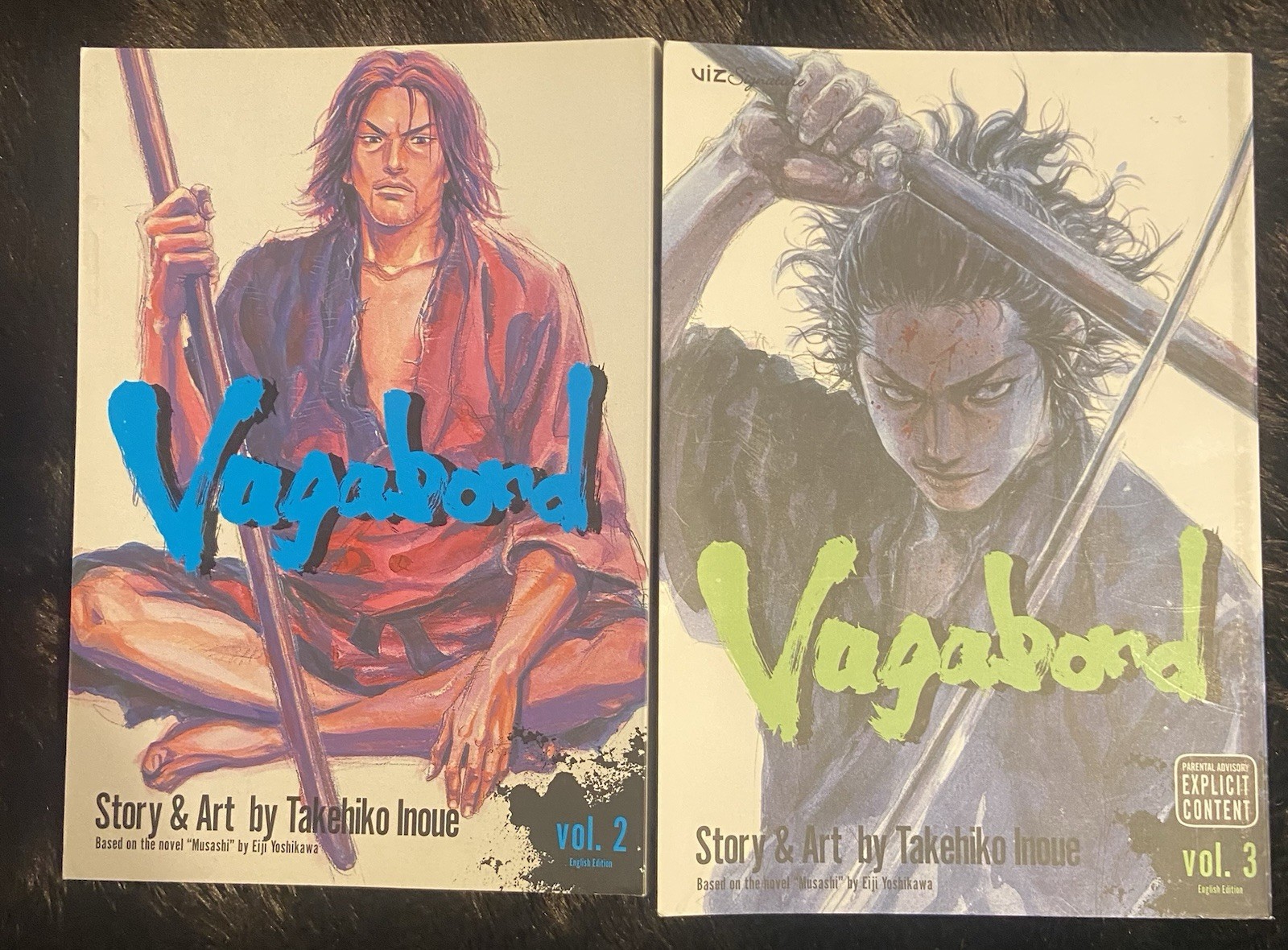 RISERVATO Takehiko Inoue Vagabond Inglese Viz Comics Vol2 - 1a Edizione & Viz Sig Vol3