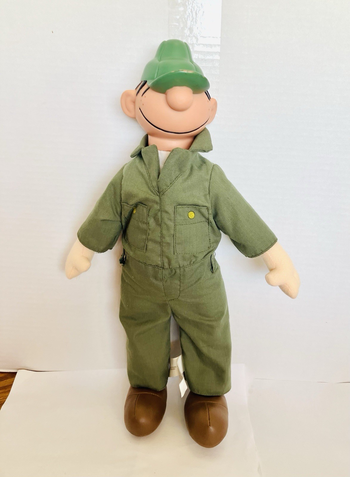 Beetle Bailey 2000 Plush Doll With Vinyl Head 15in Toy Works Minor Wear