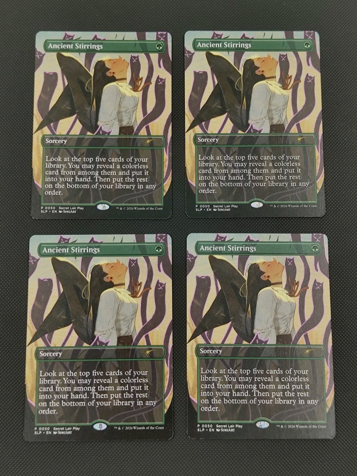 MTG Ancient Stirrings Promo 4-Card Set English Version