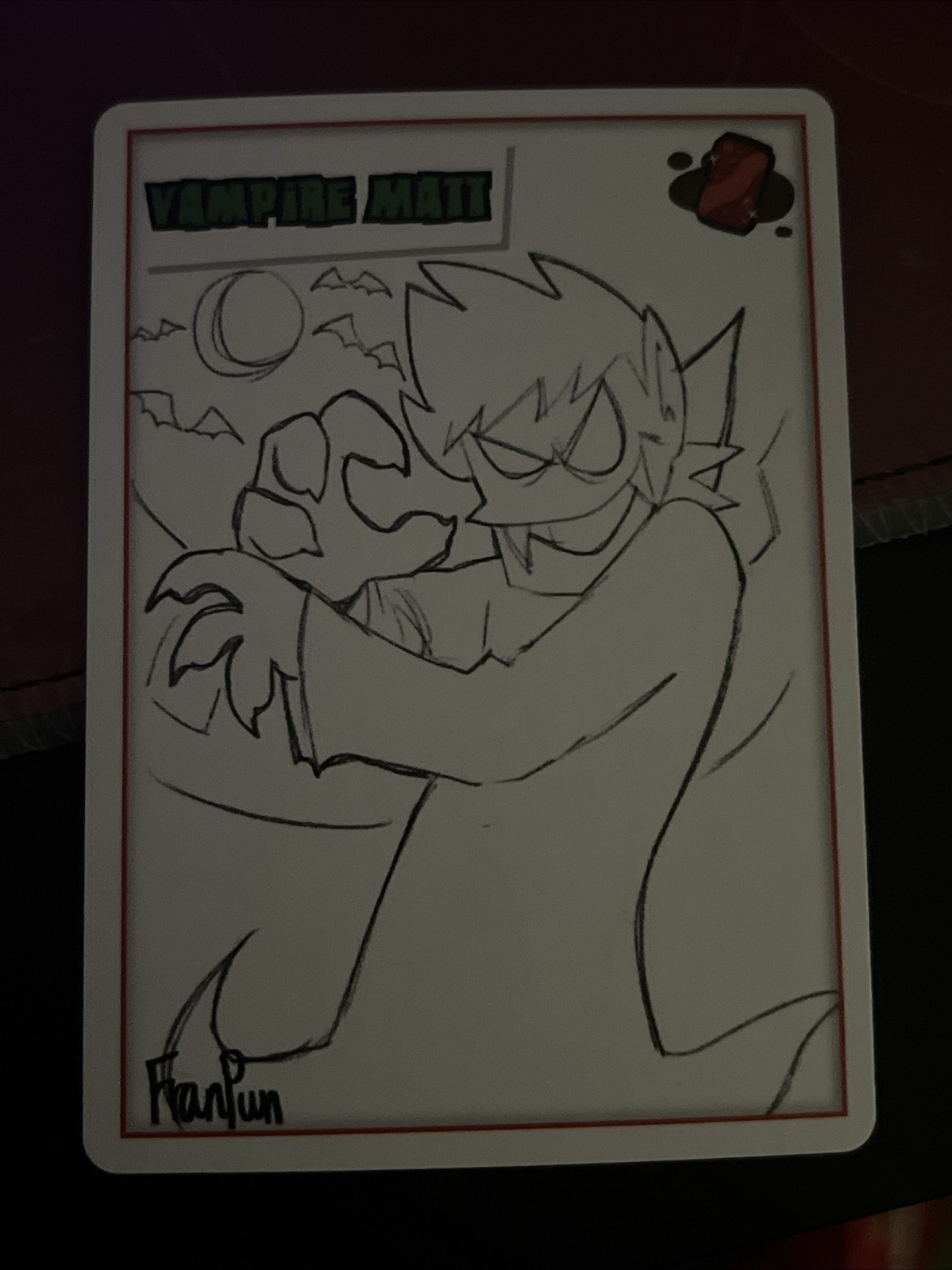 Carta Schizzo Vampiro Matt Eddsworld