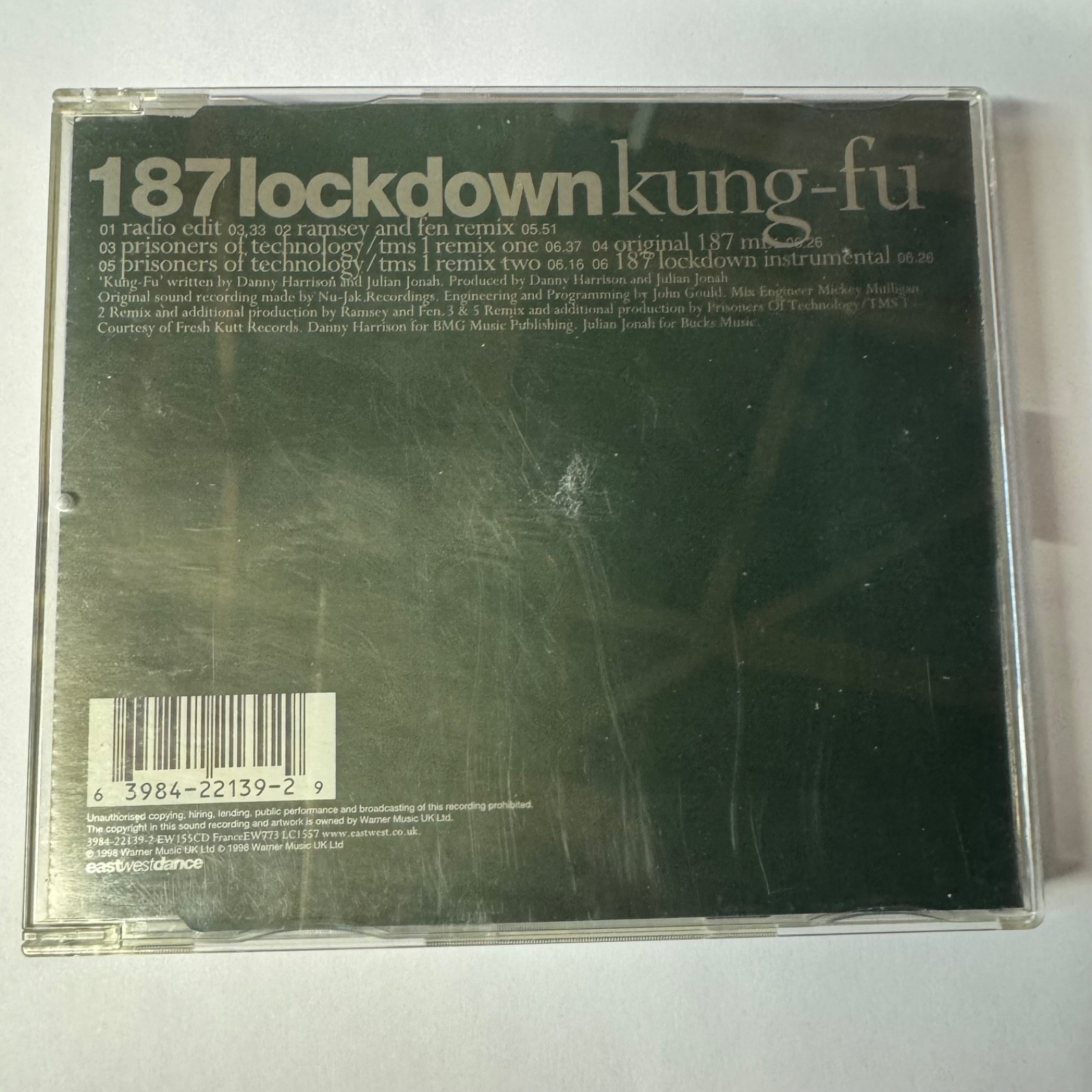 187 LOCKDOWN - KUNG FU 1998 CD SINGLE CLASSIC SPEED GARAGE