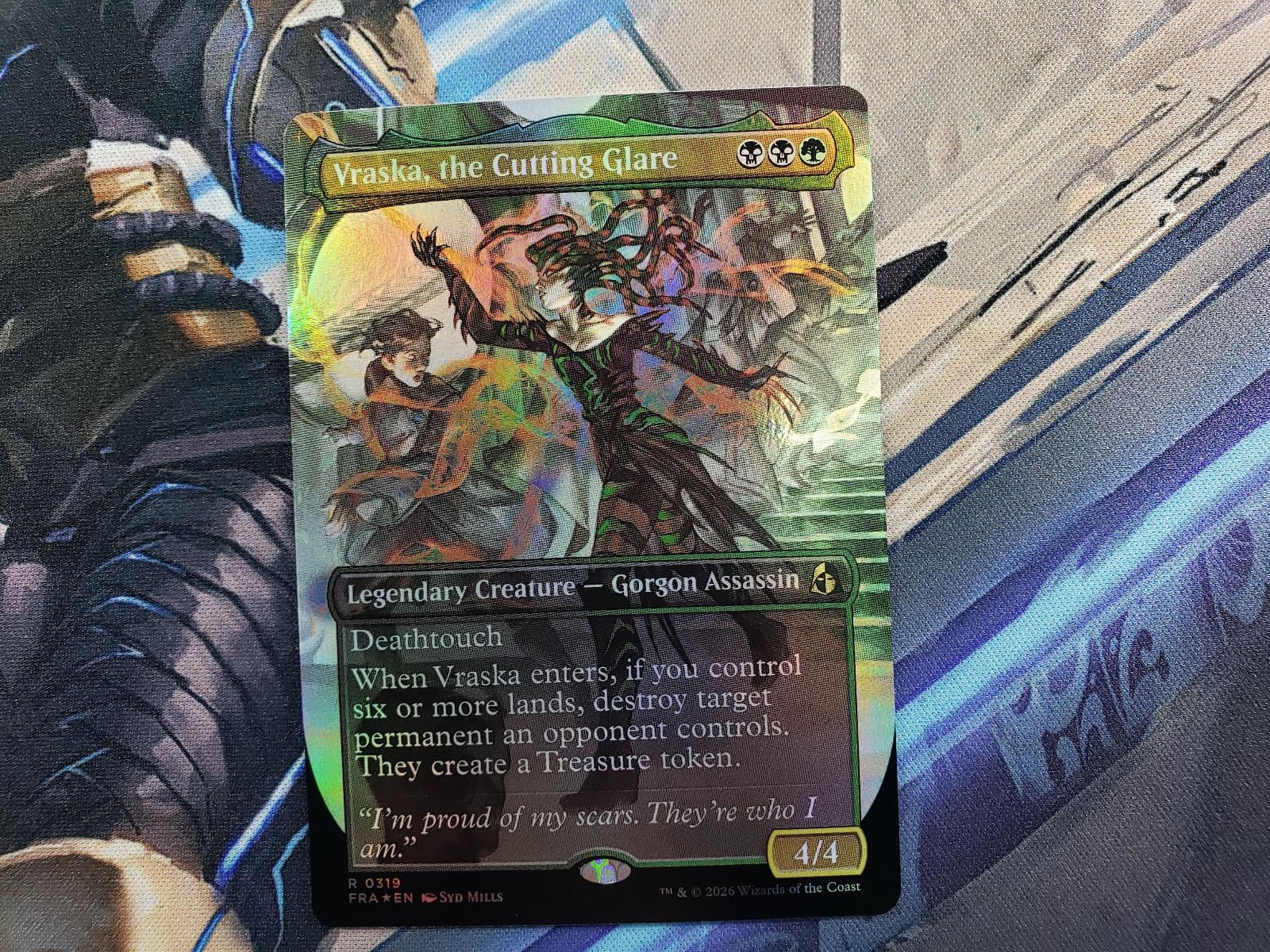 Vraska, the Cutting Glare (senza confini) 319 Reality Fracture Foil quasi nuovo
