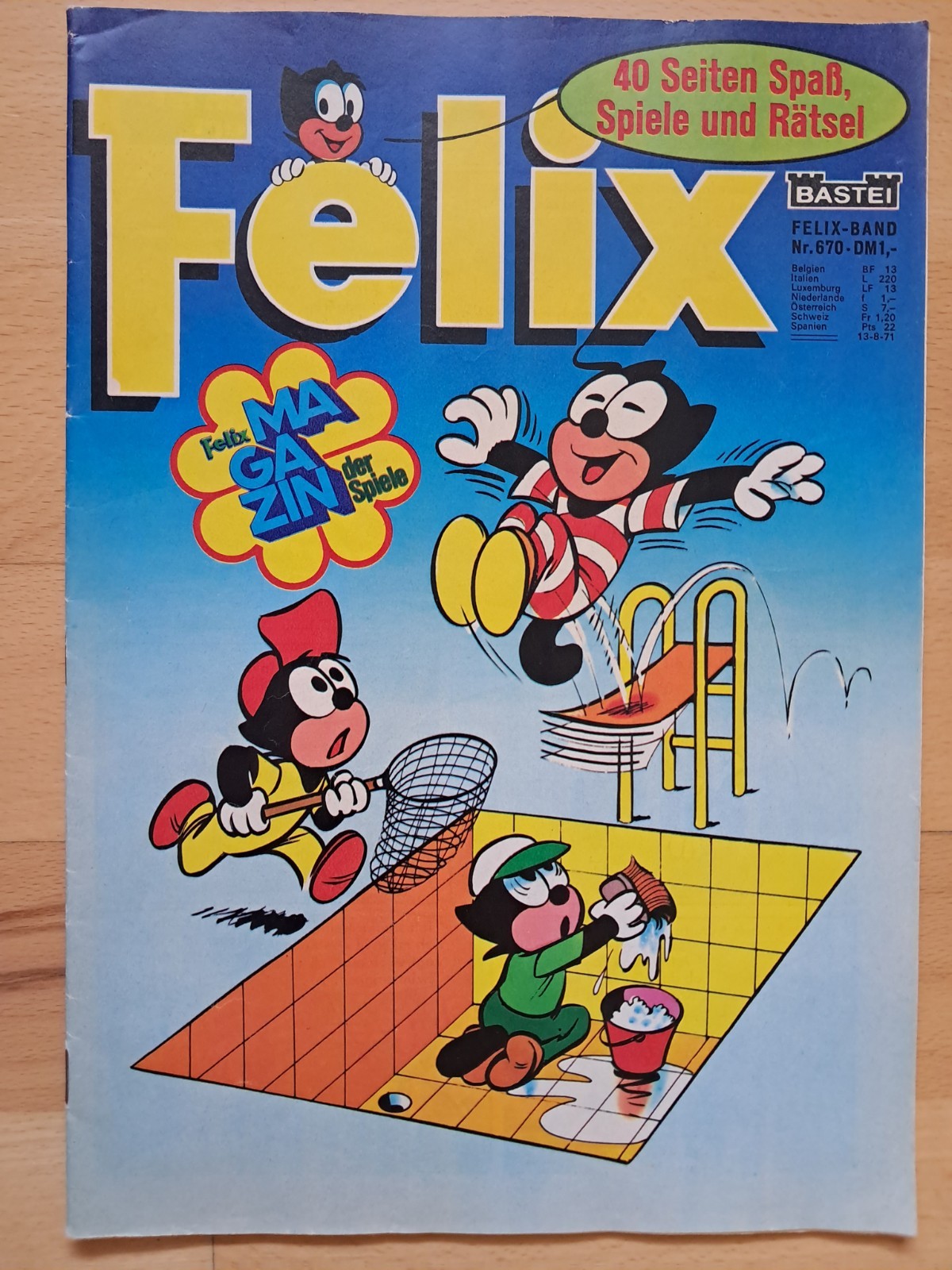 Felix n.670 con rivista puzzle + freccia argento - TOP Z1 BASTEI FUMETTI