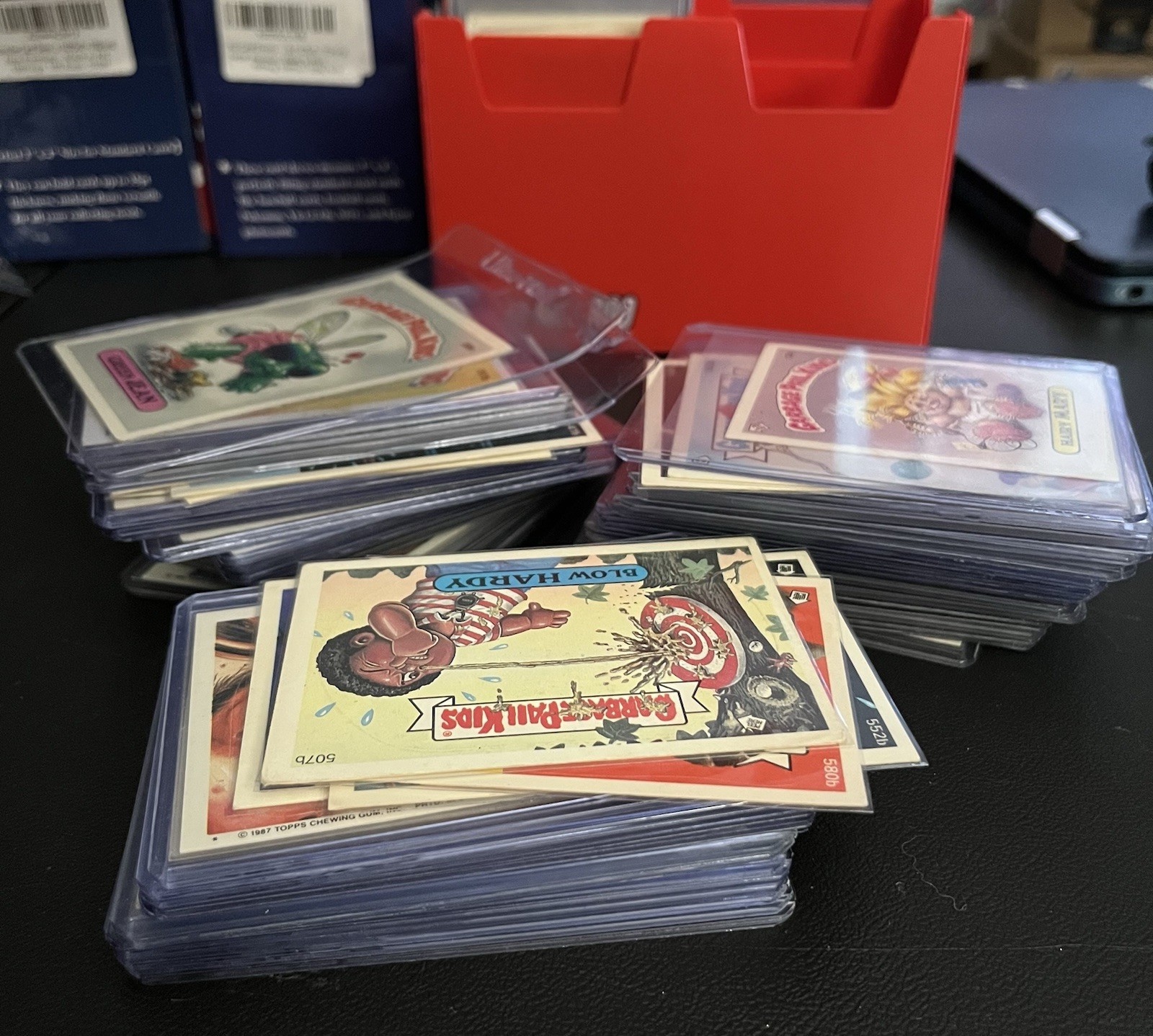 60 Plus Vintage Garbage Pail Kids Sleeved Card Lot All In Near Mint Condition