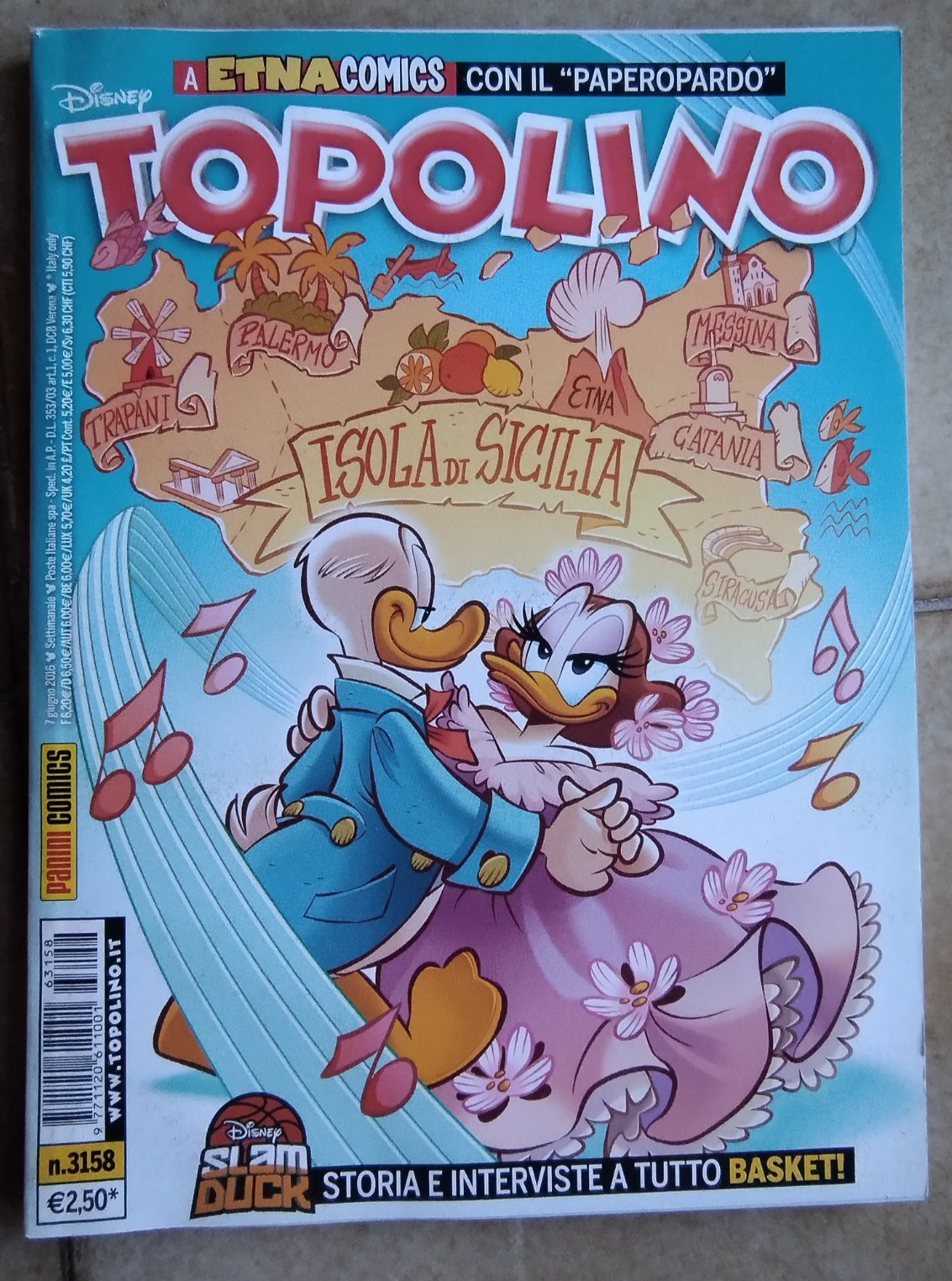 Topolino n. 3158 del 7/6/2016 - Ed. Panini Comics - Il paperopardo/Slam Duck