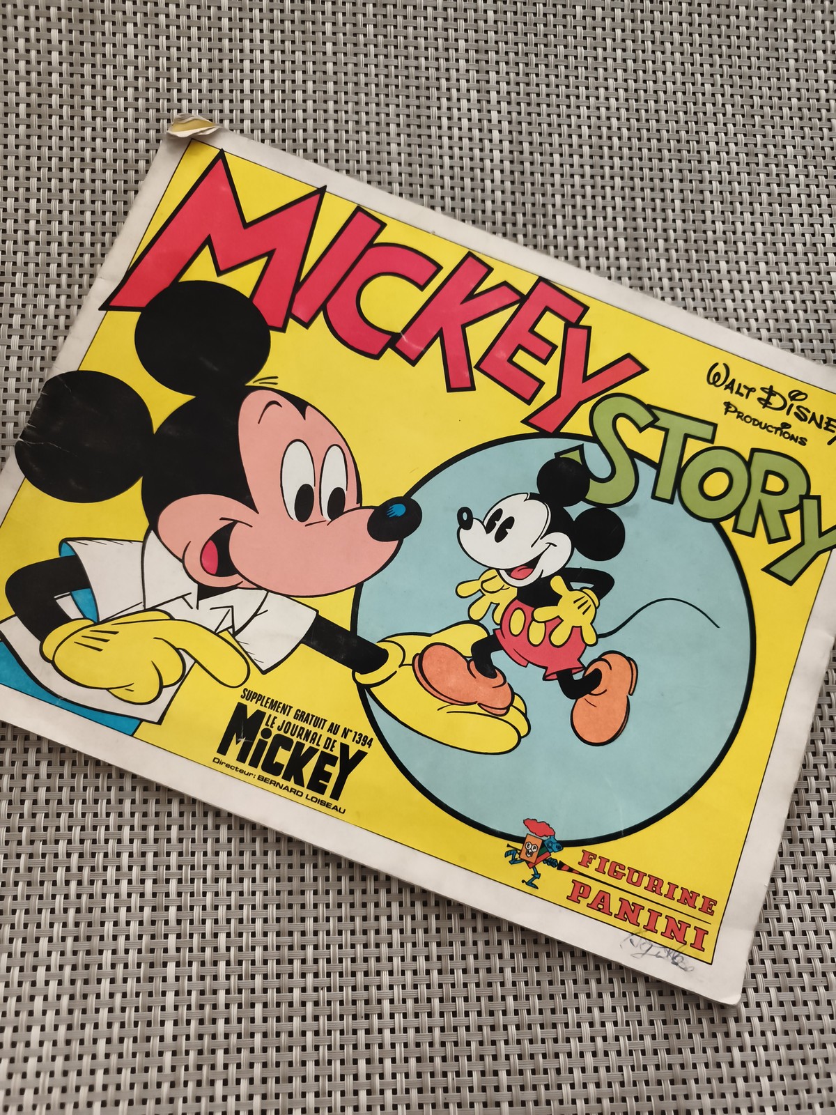 Album Panini Mickey Story ancien vintage Disney figurines Le Journal de Mickey