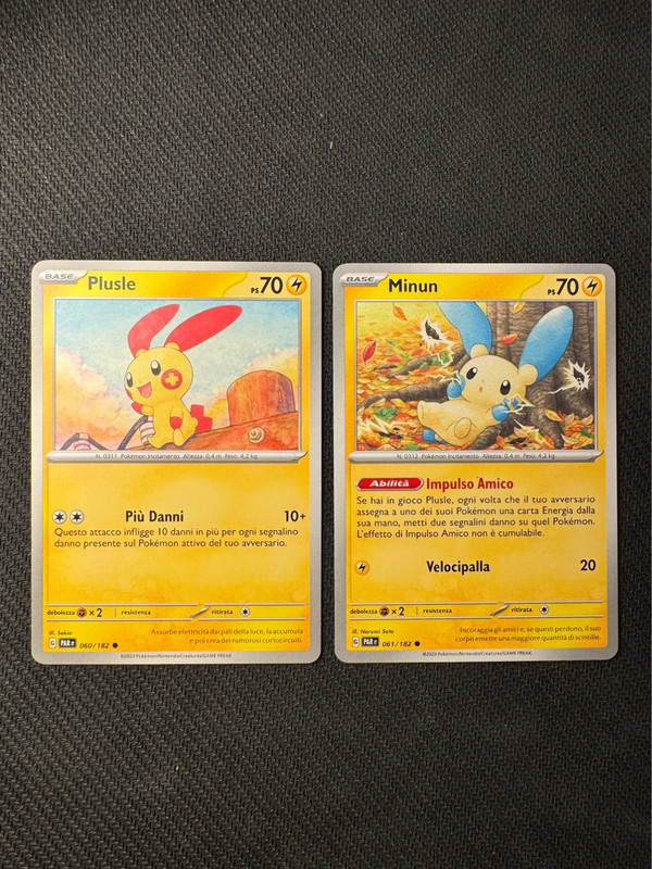 Plusle 060 Minun 061 Pokemon Paradosso Temporale ITA