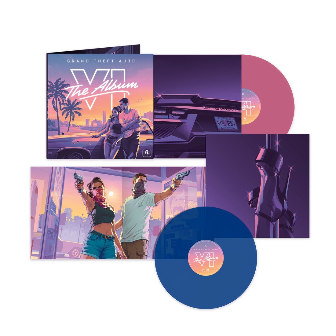 NEW - Grand Theft Auto VI GTA 6 The Album Vinyl 2LP (B&N) Blue & Pink *PRESALE*