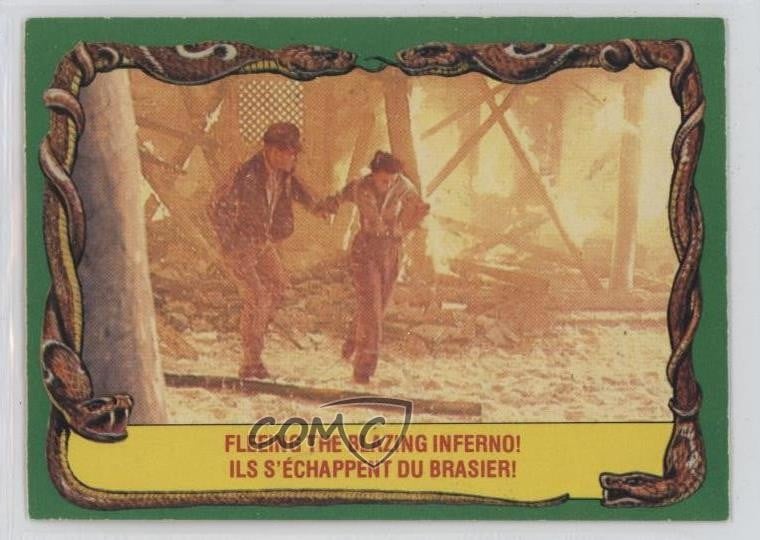 1981 O-Pee-Chee I predatori dell'arca perduta in fuga dall'inferno fiammeggiante! #33 10ou