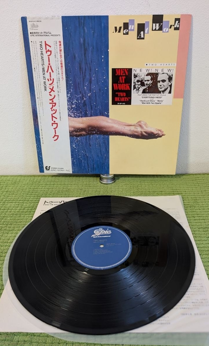 Men At Work – Two Hearts, OBI, 28·3P-613, Japan LP, NM