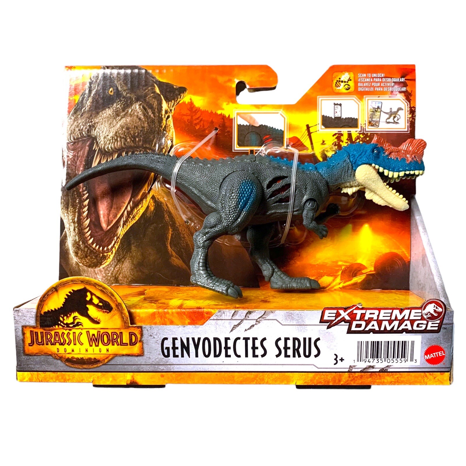 Jurassic World Extreme Damage Genyodectes Serus dinosauro Walmart esclusivo MOC