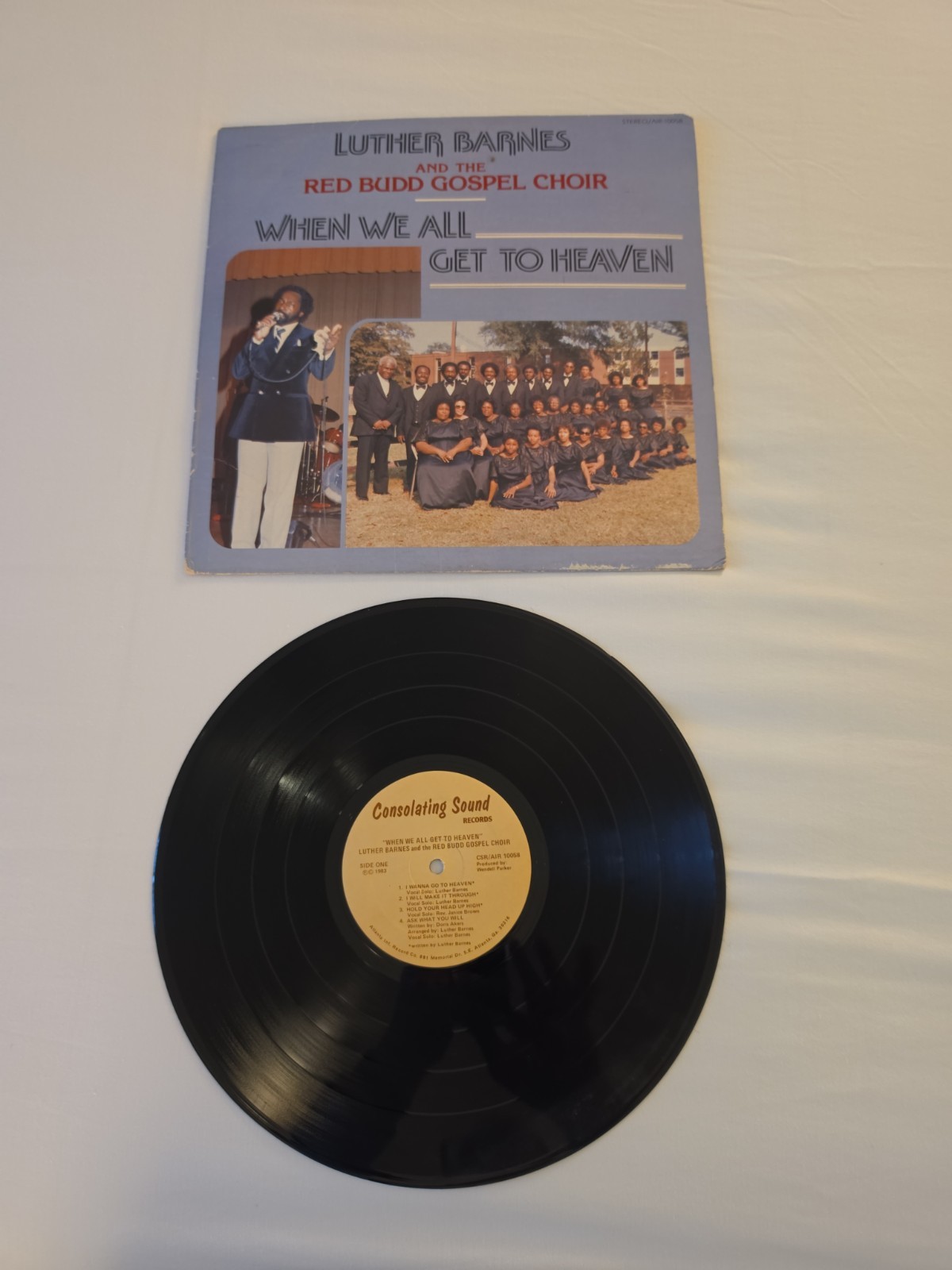 Luther Barnes and the Red Budd Gospel Choir LP Vinyl- When We All Get To Heaven