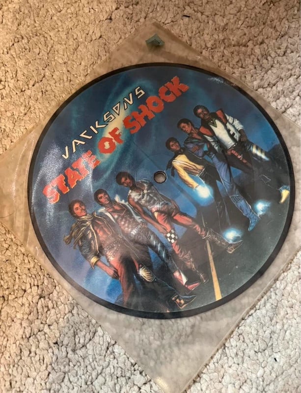 The Jacksons – State of Shock 12” Picture Disc Vinyl Michael Jackson WA 4431