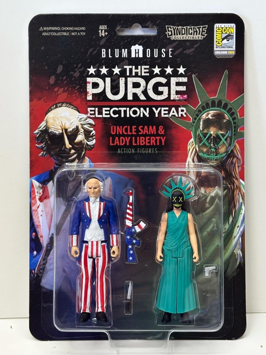 SDCC 2026 The Purge Election Year 2 Pack Figure Syndicate Collectibles Uncle Sam