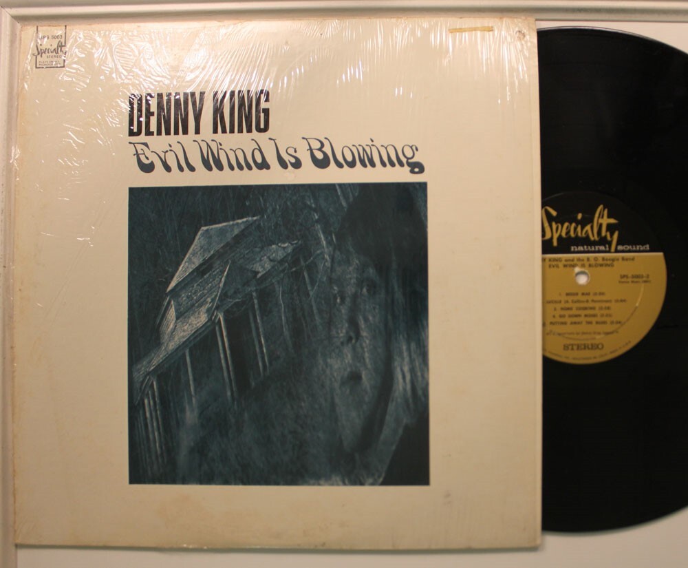 Denny King Lp Evil Wind Is Blowing On Specialty - Vg++ A Nm / Vg++ (In Shrink)