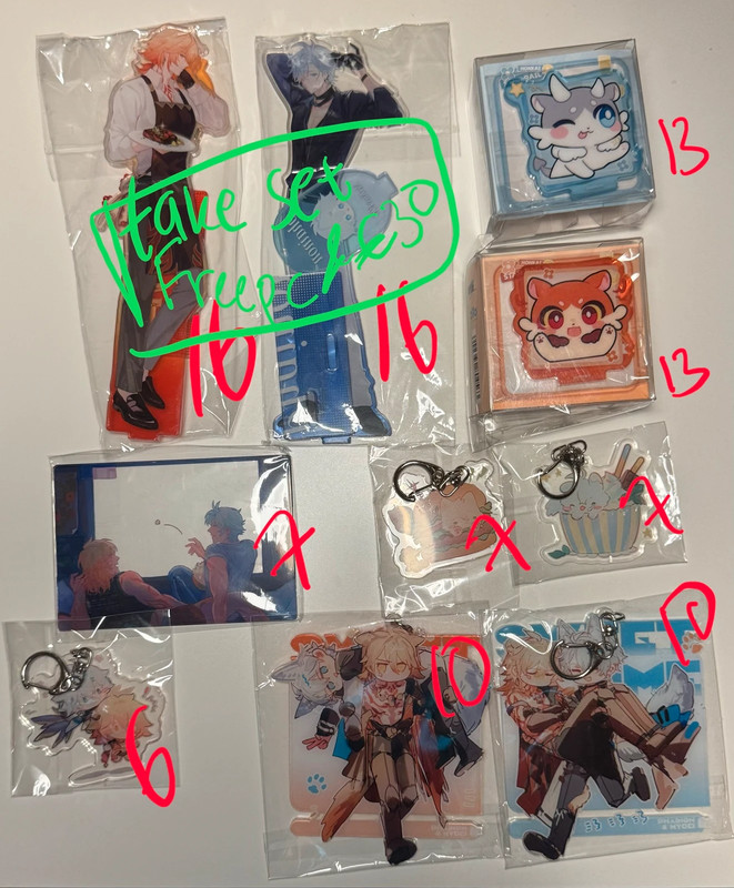 phainon & mydei honkai star rail merch bulk (can take separately)