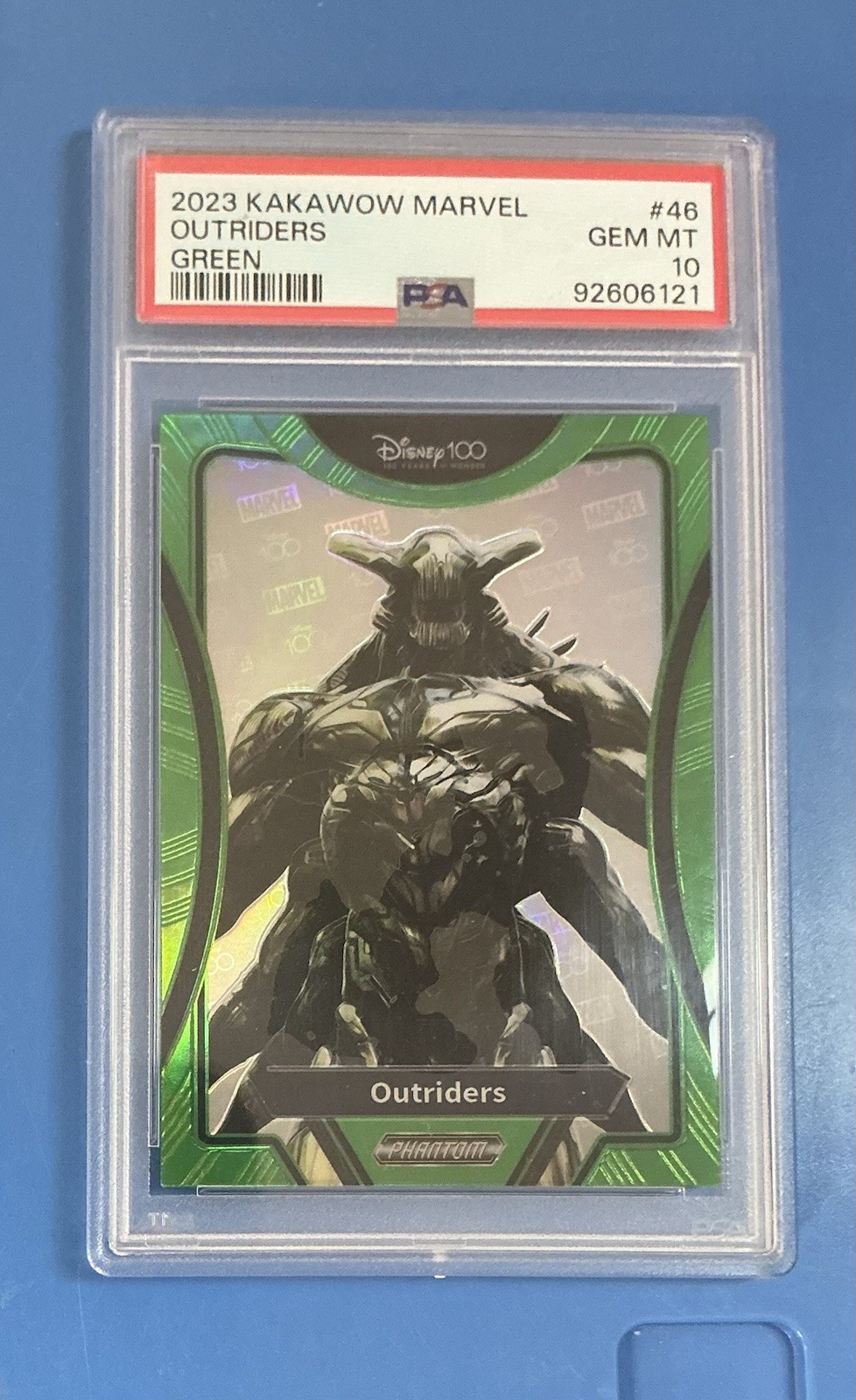 Kakawow Phantom Disney 100 Marvel Outriders 2023 verde /20 PSA 10