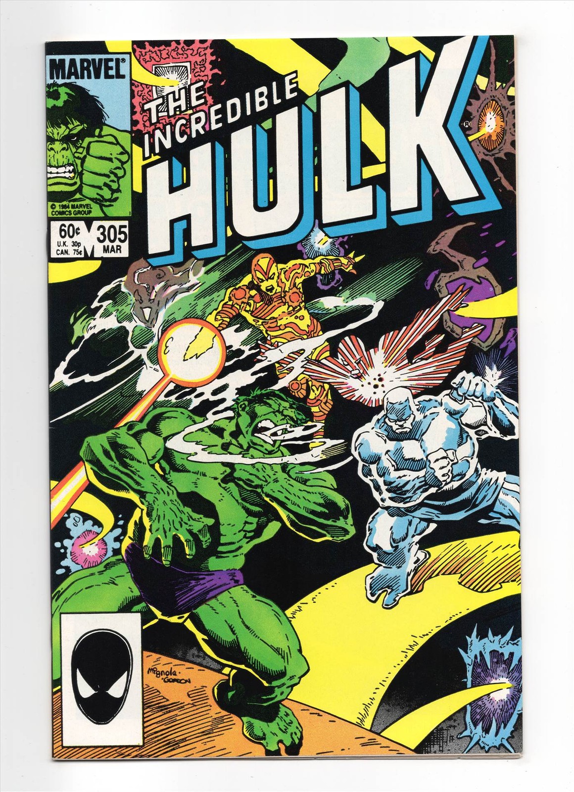 Incredible Hulk #305 quasi nuovo 1985 Mike Mignola copertina Marvel Comics