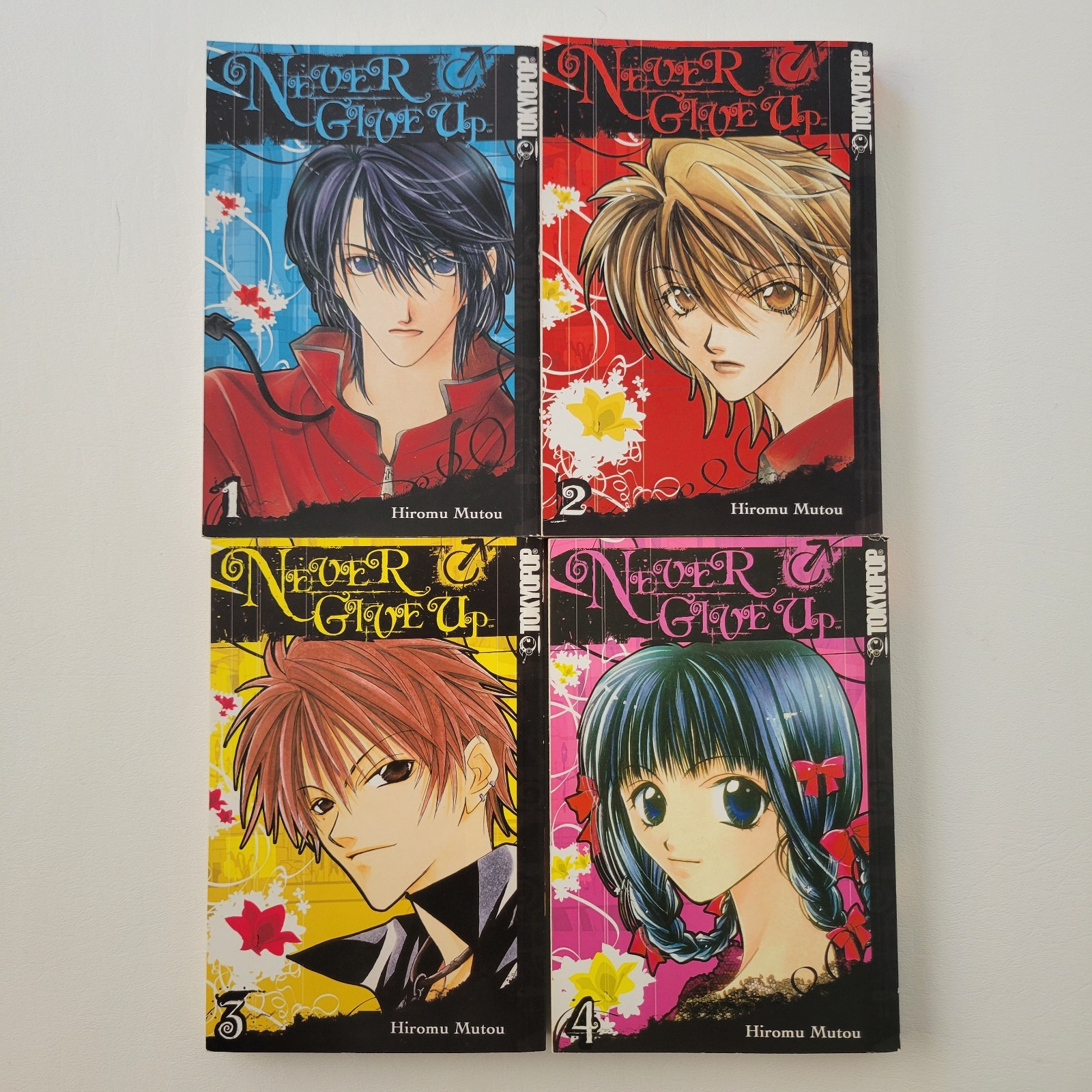 Mai Arrendersi Vol. Set manga giapponese 1-4 inglese Hiromu Mutou Tokyopop fuori produzione