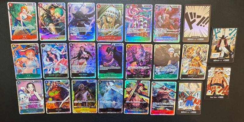 One Piece Lotto da 23 carte Jap/Eng