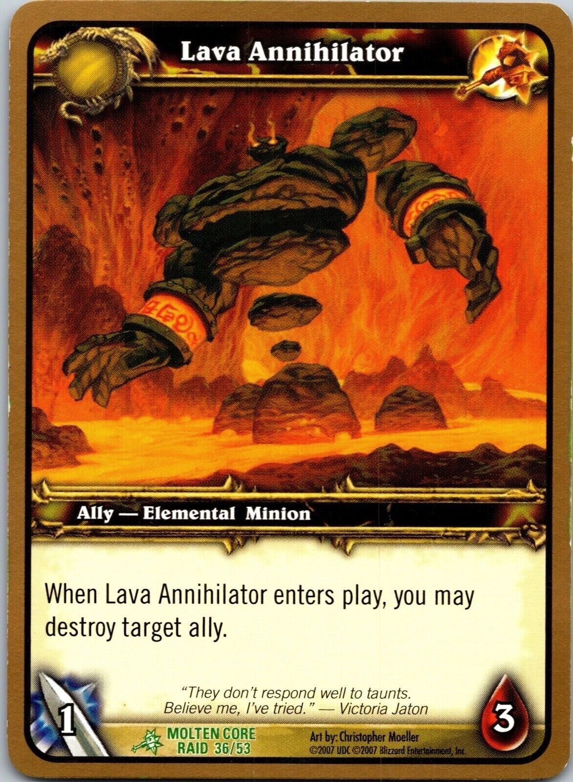 2007 Lava Annihilator 36 Uncommon World of Warcraft WOW TCG CCG