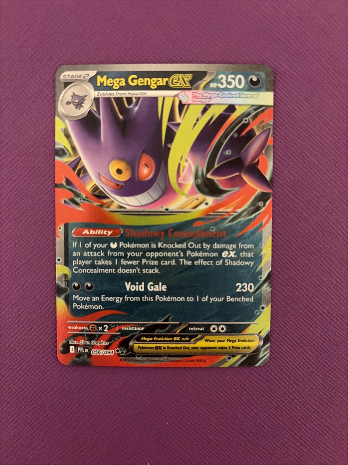 Mega Gengar EX 056/094 Me02: Fiamme Fantastiche Holo