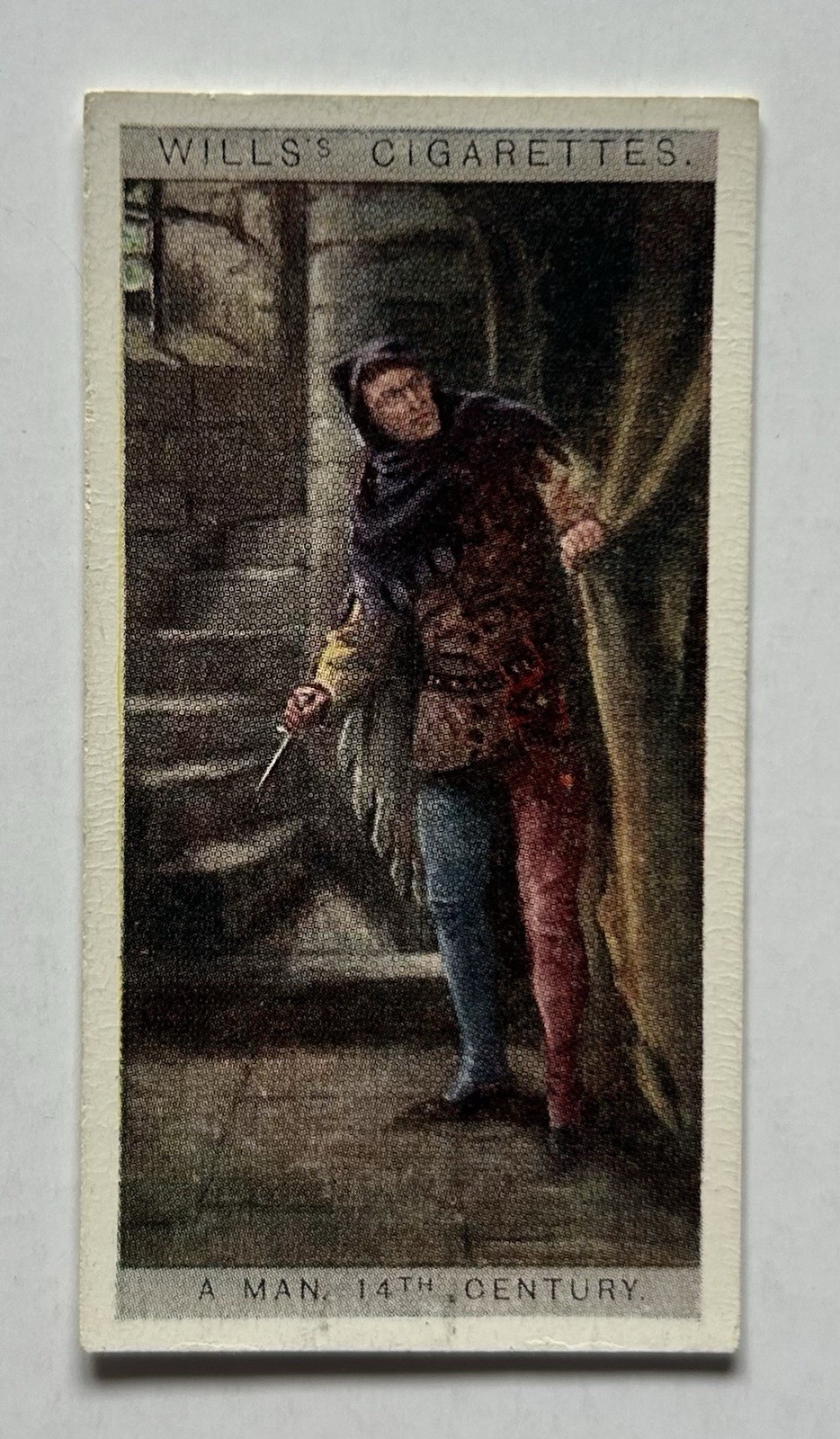 Wills English Period Costumes No 6 Man 14th Century Tobacco Card CC32