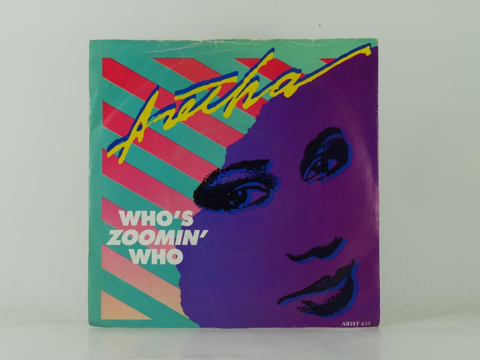 ARETHA FRANKLIN WHO'S ZOOMIN' WHO (39) 2 Track 7" Single plus Picture Sleeve ARI