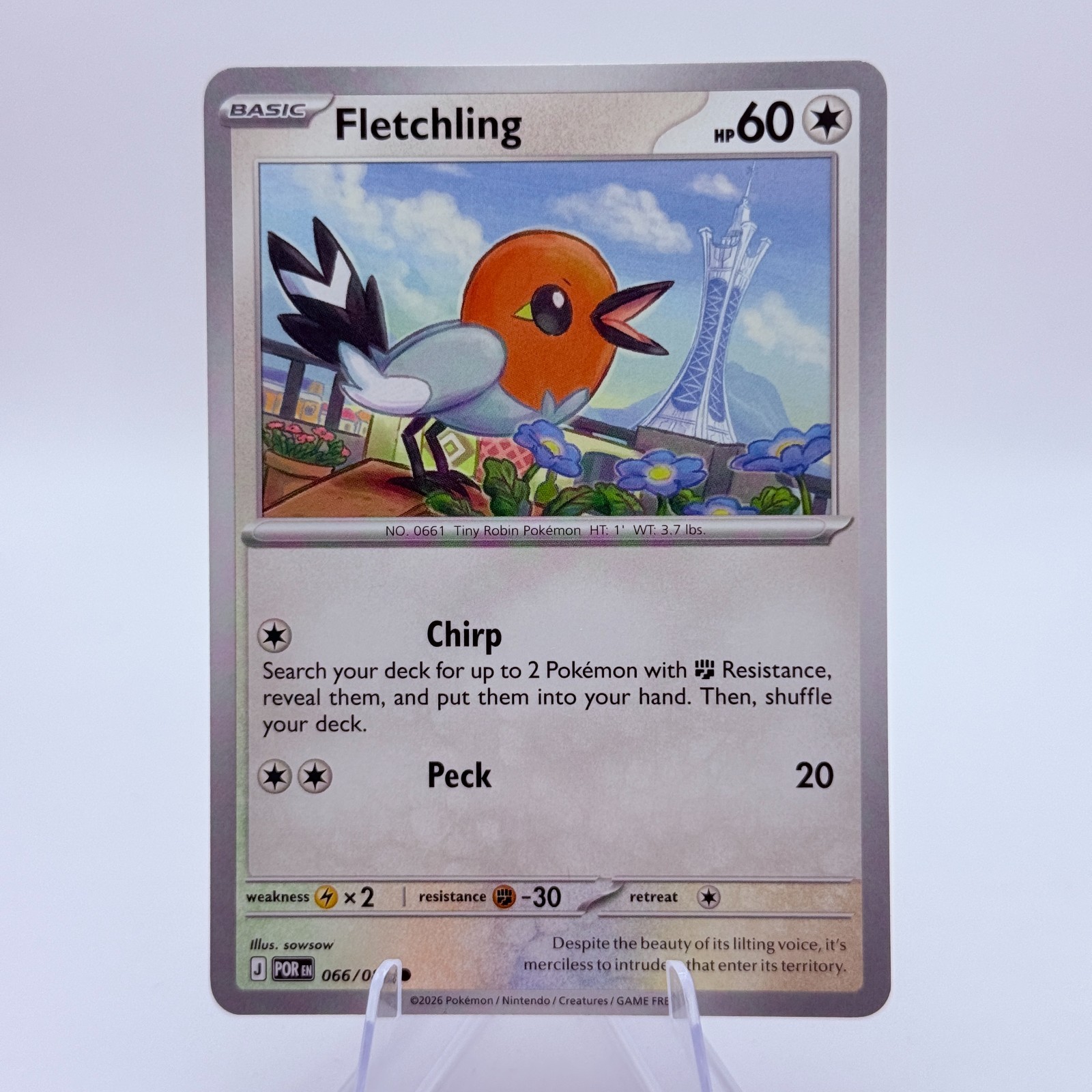 Fletchling 066/088 Me03: Carta Pokemon Regolare Ordine Perfetto TCG 