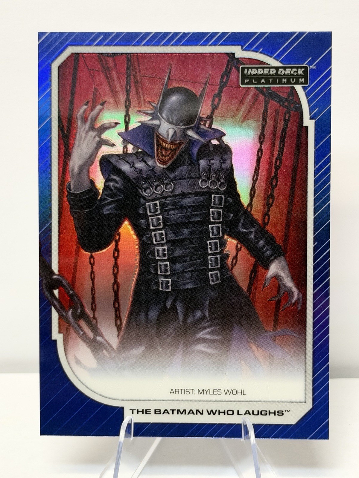 2026 Upper Deck Platinum DC #4 The Batman Who Laughs Blue Beam